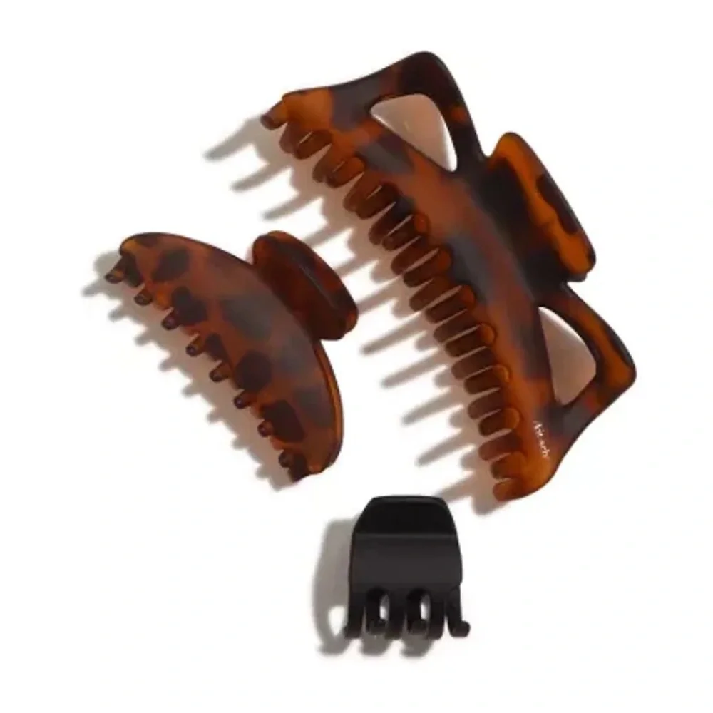 NEW 🏷️ KITSCH Tortoise-Shell XL Brown/Black LARGE Hair Claw Clip $18 - Picture 3 of 7